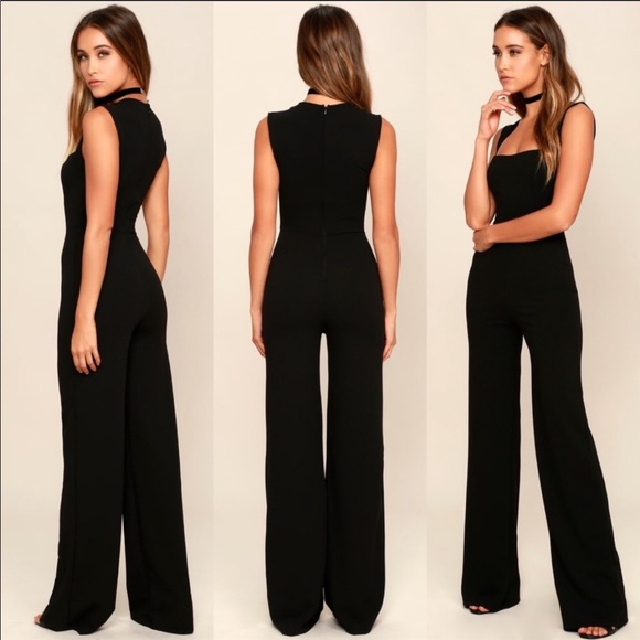Lulus Enticing Endeavors Black Jumpsuit 